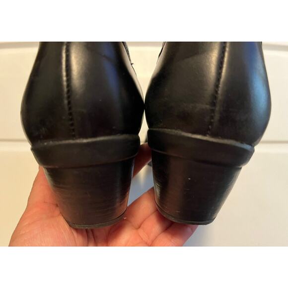 Naot Dashing Mary Jane Shoes Women’s Sz 8 Black Leather Comfort Heel Pump Career - Picture 6 of 11